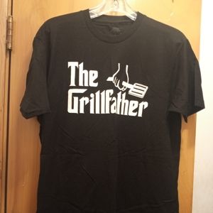 The Grill Father Men's Short Sleeve Black Large T Shirt New no Tag